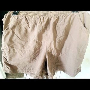 Tan Columbia tie waist shorts